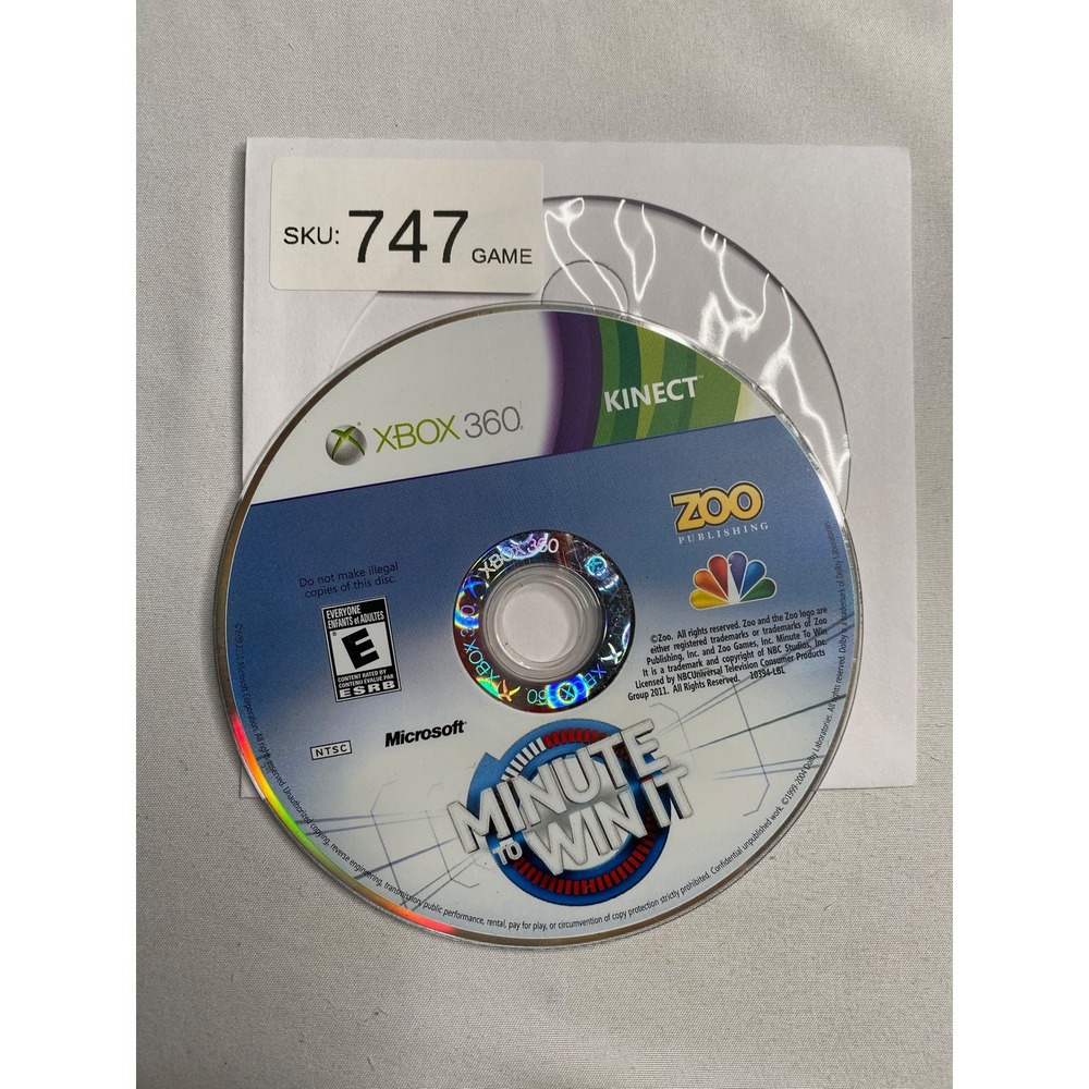 Minute to Win It Xbox 360 Kinect